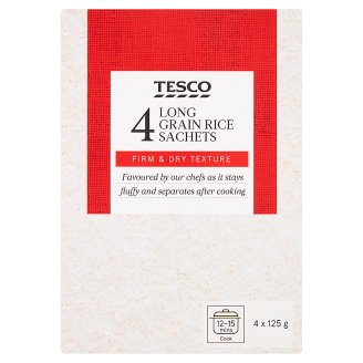 Tesco Ryža dlhozrnná vo varných vreckách 4 x 125 g