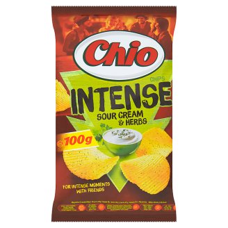 Chio Intense Smažené zemiakové lupienky s príchuťou kyslej smotany a byliniek 100 g
