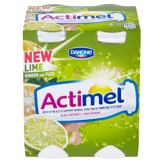 Danone Actimel Jogurtové mlieko s vitamínmi B6 a D - s limetkou a yuzu 4 x 100 g