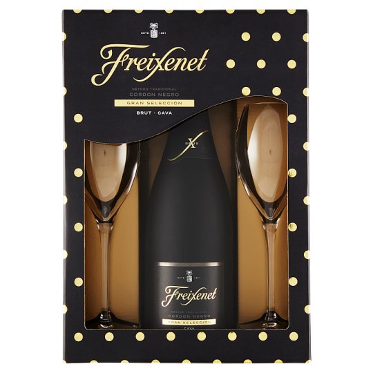 Freixenet Cordon Negro Brut DO Sparkling White Wine in a Gift Box 0.75 L