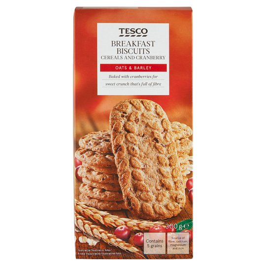 Tesco Obilninové sušienky s brusnicami 300 g