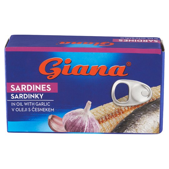 Giana Sardinky v slnečnicovom oleji s cesnakom 125 g