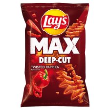 Lay's Max Deep-Cut vyprážané zemiakové lupienky s príchuťou papriky 120 g