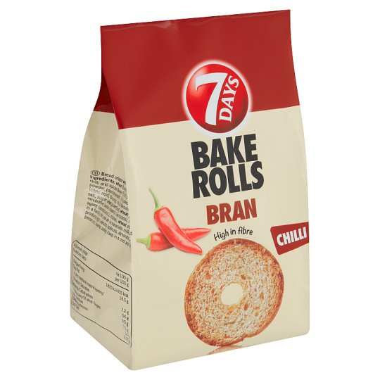 7 Days Bake Rolls Bran Chilli 80 g Tesco Groceries