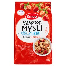 Emco Super Mysli without Sugar Crunchy with Strawberries 500 g