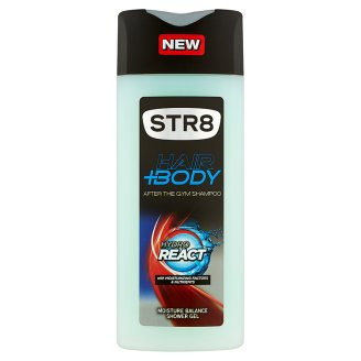 STR8 Hair+Body Hydro React sprchový gél na vlasy a telo 400 ml