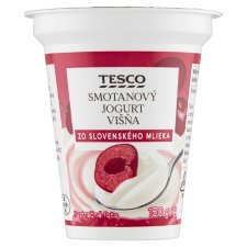 Tesco Smotanový jogurt višňa 150 g