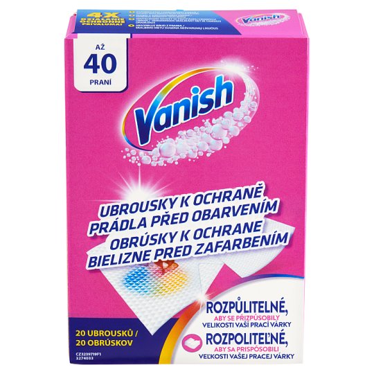 Vanish Color Protect obrúsky 40 praní 20 ks