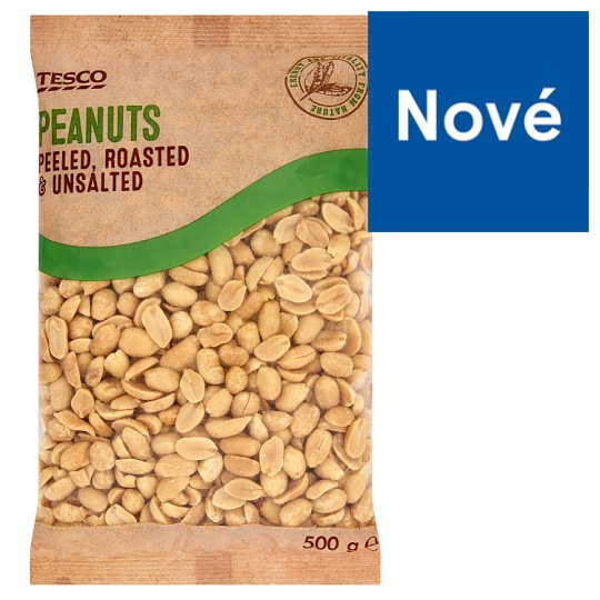 Tesco Arašidy jadrá blanšírované, pražené, nesolené 500 g