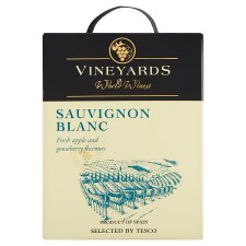 Vineyards World Wines Sauvignon Blanc White Semi-Dry Wine 3 L