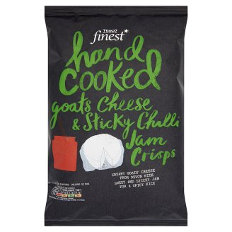 Tesco Finest Smažené zemiakové lupienky s príchuťou kozieho syra a čili 150 g