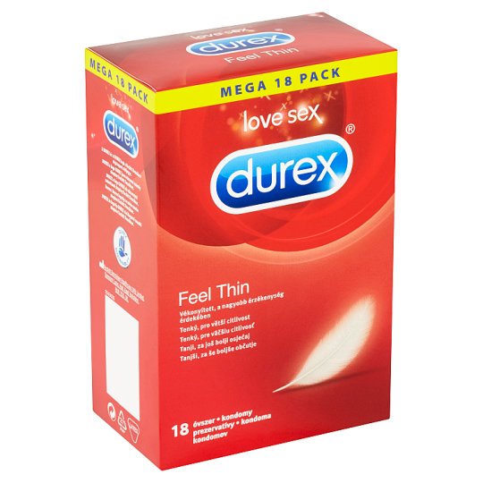Durex Feel Thin prezervatívy 18 ks