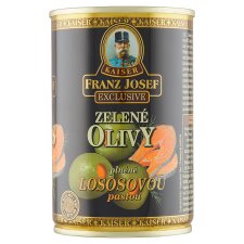 Franz Josef Kaiser Exclusive Green Olives Stuffed with Salmon Paste 300 g