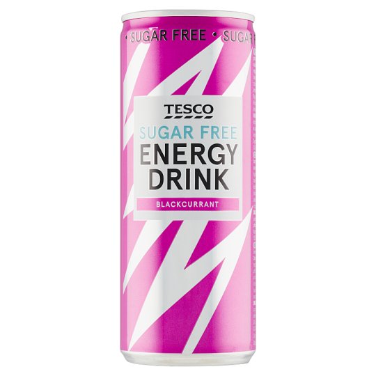 Tesco Sugar Free Energy Drink Blackcurrant 250 Ml Tesco Groceries