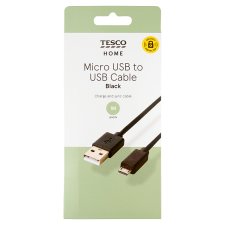 Tesco Home Black kábel Micro USB/USB 1 m