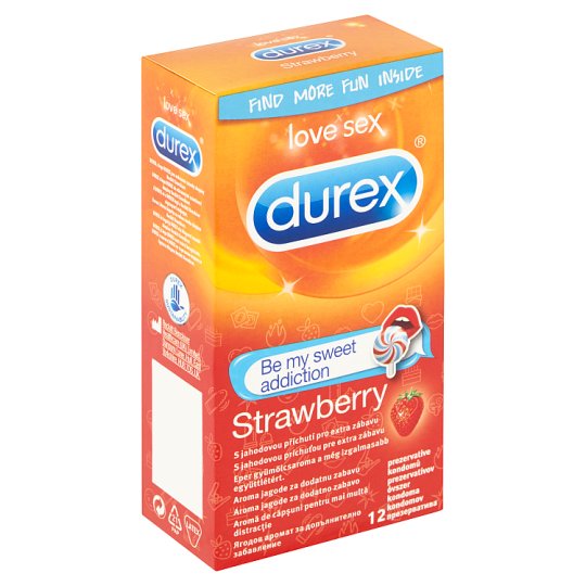 Durex Strawberry prezervatívy 12 ks