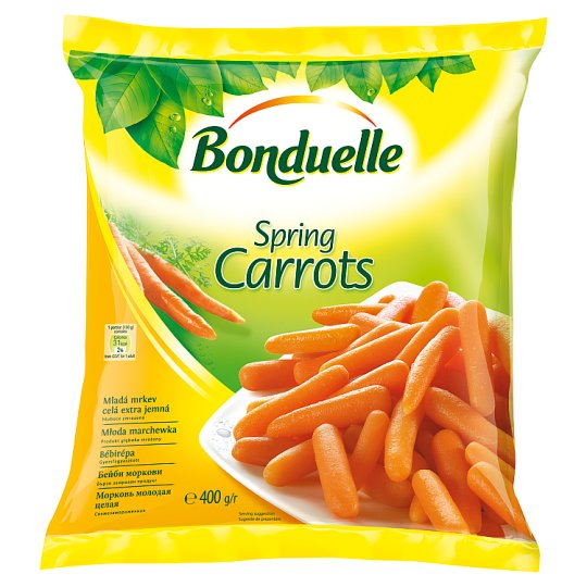 Bonduelle Mladá mrkva celá extra jemná hlbokozmrazená 400 g
