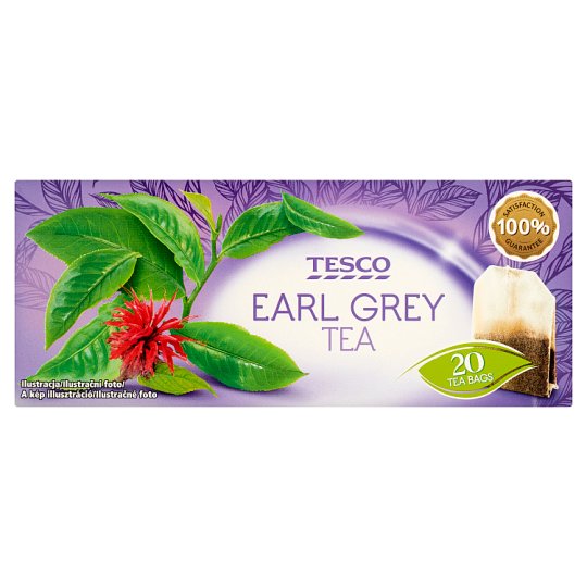 Tesco Earl grey čierny čaj aromatizovaný porciovaný 20 x 1,75 g