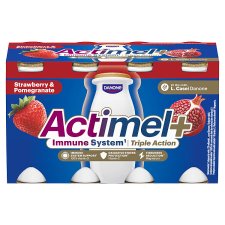 ACTIMEL Triple Action Jahoda - Granátové jablko 8 x 100 g