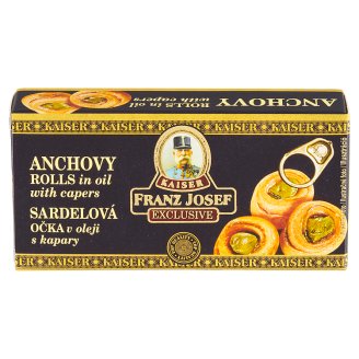Kaiser Franz Josef Exclusive Sardelové očká v oleji s kaparami 45 g