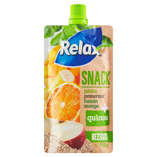 Relax Snack Apple, Orange, Banana, Apricot, Mango, Tangerine, Quinoa
