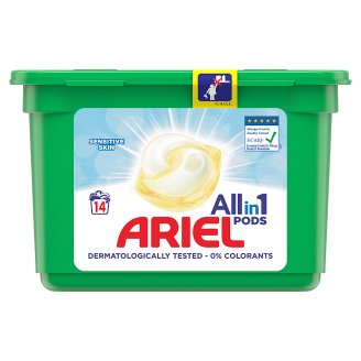 Ariel 3 v 1 Pods Sensitive S Jemným Zložením Na 14 Praní