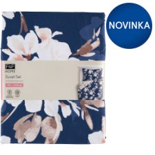 F&F Home Navy Painted Floral Duvet Set 140 x 200 cm