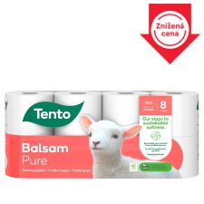 Tento Balsam Pure Toilet Paper 3 Ply 8 Rolls