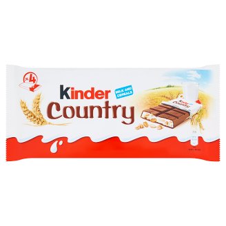 Kinder Country mliečna čokoláda s mliečnou náplňou a cereáliami 4 x 23,5 g