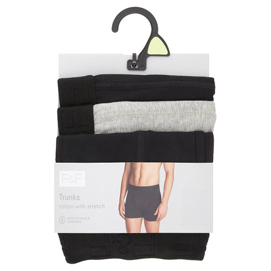 F&F Boxerky 3 kusy v balení, XXL, Čierna a sivá