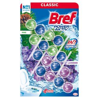 Bref Power Aktiv Lavender Field & Pine Forest tuhý WC blok 4 x 50 g