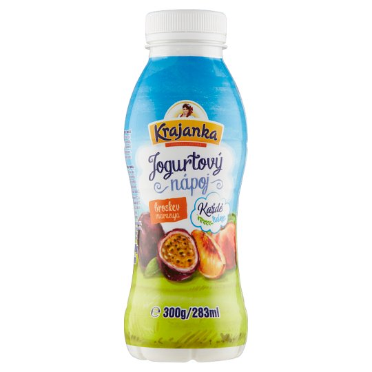 Krajanka Jogurtový nápoj broskyňa - marakuja 300 g