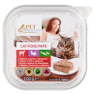 Tesco Pet Specialist Paštéta s teľacinou, morčacinou a zeleninou 100 g