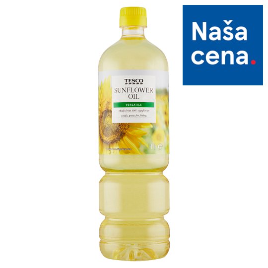 Tesco Rafinovaný jedlý rastlinný olej slnečnicový 1 l