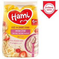 Hami Porridge on Good Morning Oat-Rye Milk Porridge with Raspberry, Strawberry and Banana 210 g