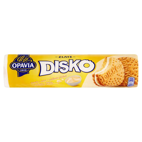 Opavia Zlaté Disko sušienky s náplňou s vanilkovou príchuťou 157 g