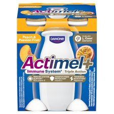 ACTIMEL Triple Action Broskyňa - Marakuja 4 x 100 g