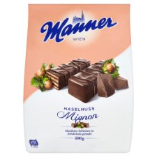 Manner Wafers with Hazelnut Filling Full-Bodied in Bitter Chocolate 400 g