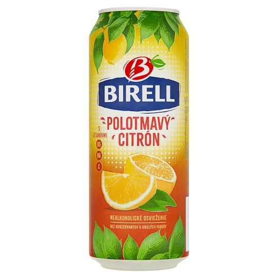 Birell Polotmavý citrón miešaný nealkoholický nápoj 0,5 l