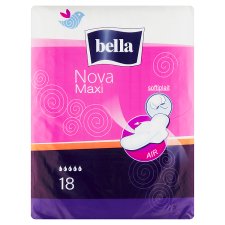 Bella Nova Maxi priedušné hygienické vložky s krídelkami 18 ks