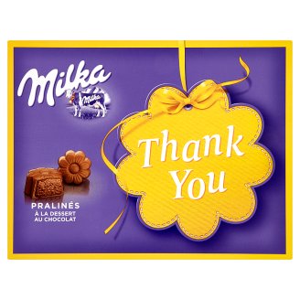 Milka Thank You pralinky z mliečnej čokolády z alpského mlieka s kakaovou náplňou 120 g